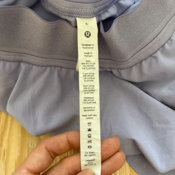 Lululemon women's tennis revival skort built in shorts lavender size 6 - Picture 8 of 11